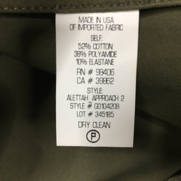 THEORY Green ALETTAH Approach 2 Zip Ankle Crop Dress Pant - Picture 3 of 12